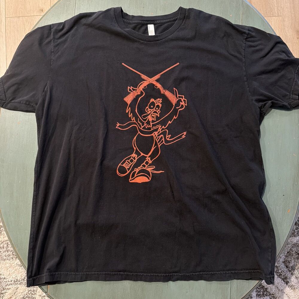 American Apparel Black Graphic Tee “Wasted” Cartoon 3XL Streetwear Made In USA